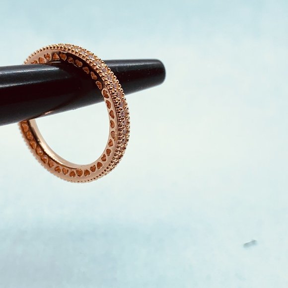 Hearts of Pandora Rose Gold Ring 190963 - Picture 4 of 5